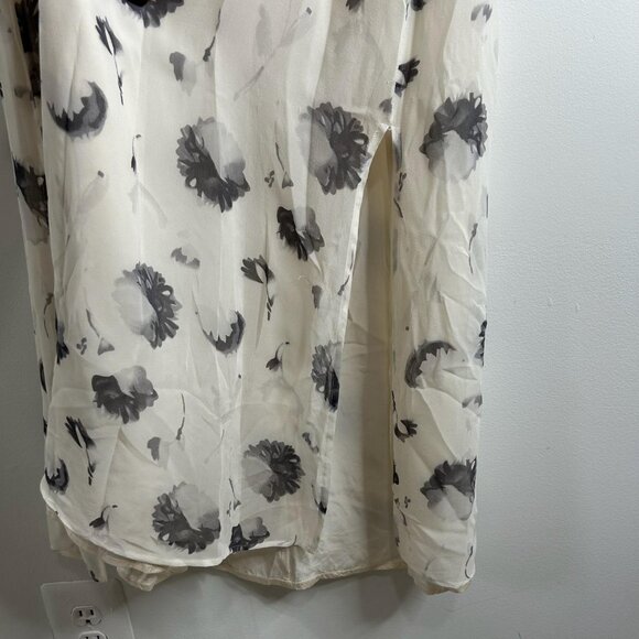 Anthropologie Isabella Bird 2 Piece Dress Set 10 Ivory Floral Silk Maxi Jacket - Picture 14 of 14